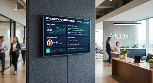 Corporate office digital display